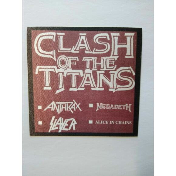 Slayer Anthrax Megadeth Clash Of The Titans Tour Backstage Pass Heavy Metal Rock - Picture 2 of 2